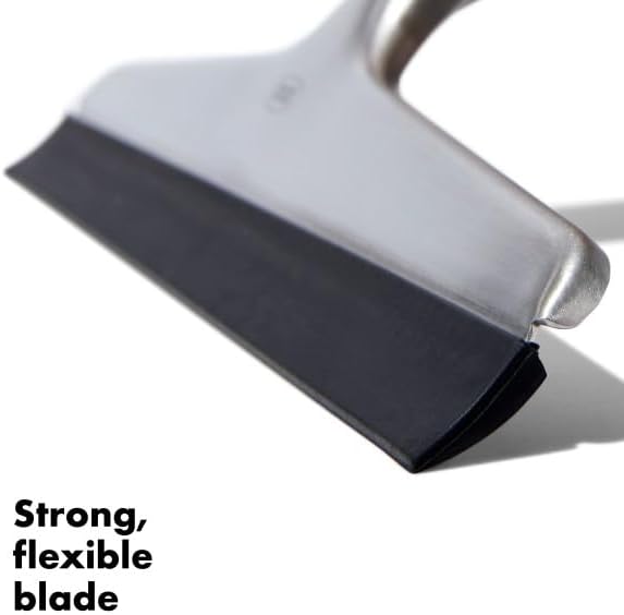 OXO Good Grips Stainless Steel Squeegee - All-Purpose for Bathroom, Glass Shower Doors, Mirrors, Tiles, Countertops and Car Windows - Streak Free - Image 4