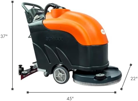 SUNMAX 22" Corded Floor Scrubber, 31" Squeegee, 14.5-Gal Tank - Image 6
