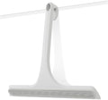 2-in-1 Silicone Shower Squeegee with Hook,Dual-Sided Design with Scraper & Scrub Surface,Streak-Free Bathroom Squeegee for Glass Doors,Mirrors,Windows,Car Windshields (White) by Unknown