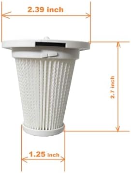 4 Pack Replacement HEPA Filters Compatible with FEPPO Cordless Bed Vacuum Cleaner, Model: ERC-TT8X, Washable Hepa Filters Works with Feppo ERC-TT8X Mattress Vacuum. - Image 6