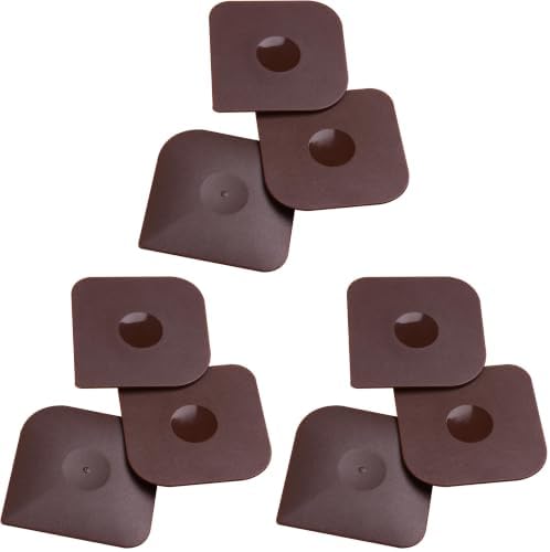 Plastic Pan Pot Dish Scraper Tool Set, Kitchen Nylon Food Scraper, Cast Iron Skillet Cleaner Pan Pot Scrubber, Kitchen Plastic Scrapper Non-Scratch (Brown) (Pack of 3) by Betterqualitybetterlife