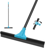 NEWE Floor Squeegee Broom with 18’’ Heavy Duty Rubber Scraper and 58.3’’ Telescopic Long Handle for Garage Concrete Bathroom Tile Shower Glass Marble Deck Window by NEWE