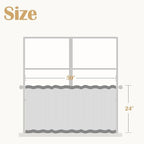 jinchan Tassel Linen Tier Curtain, Back Tab, 50x24, 1 Panel, Natural - Image 2