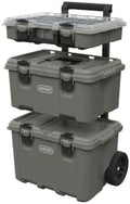 Keter Stack-N-Roll Outdoor Gear Organizer, 3-Piece Rolling Storage System by Unknown