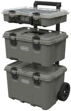 Keter Stack-N-Roll Outdoor Gear Organizer, 3-Piece Rolling Storage System by Unknown