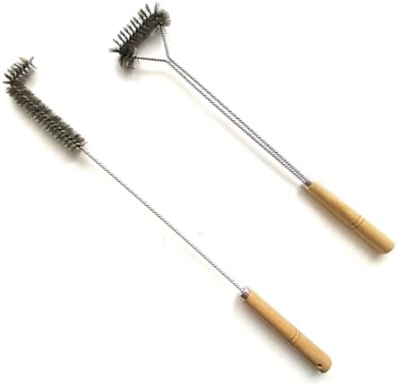 SUNRISE Fryer Brush with Long Handle (Stainless Steel, L and Single Brush) by Unknown