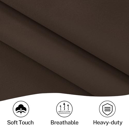 Vatge Door Window Curtains - Privacy Door Window Treatment Drapery for French Sliding Doors and Glass Patios, 1 Panel, W25 x L40, Brown - Image 5