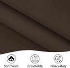Vatge Dual Rod Pocket French Door Panel Curtains - 54-Inch Self Adhesive Front Door Curtains with Tiebacks, 1 Panel, W54 x L72, Brown - Image 5