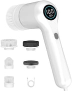 Electric Spin Scrubber, 44 in-lbs High Torque Shower Scrubber & LED Display, 6 in 1, Variable Speed Cordless Shower Cleaner Brush for Cleaning Bathroom, Kitchen, Toilet, Bathtub, Car by Dreazu
