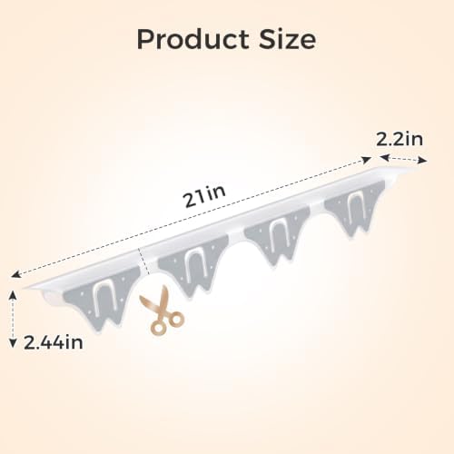 Silicone Stove Gap Covers with Stainless Steel, Oven Gap Filler Seals Gaps Between Stovetop and Counter, Stove Gap Guards Range Trim Kit, Easy to Clean Stove Gap Guard (Clear 2 Pack,21") - Image 2
