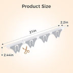 Silicone Stove Gap Covers with Stainless Steel, Oven Gap Filler Seals Gaps Between Stovetop and Counter, Stove Gap Guards Range Trim Kit, Easy to Clean Stove Gap Guard (Clear 2 Pack,21") - Image 2