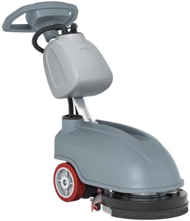 16'' Commercial Floor Scrubber Machine Walk Behind by Velwoxk