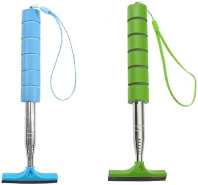 Bittwee 2PCS Car Side Mirror Squeegee, Retractable Auto Rearview Mirror Wiper, All-Purpose Window Squeegee for Cleaning Shower Glass Door, Vehicle Accessories Universal Fit（Green/Blue） - Image 7
