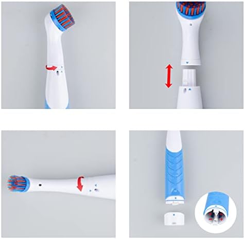 Electric Cleaning Brush with 4 in 1 Multiple Brush Heads, Indoor Household Cordless Motorized Brush for Bathroom Toilet Kitchen Tile Crevice - Image 3