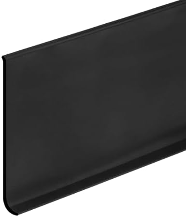 HARFINGTON 60ft x 5" Baseboard Trim Peel and Stick Wall Flexible Molding Trims, Self Adhesive PVC Cove Base Baseboards for Walls Corner, Black by HARFINGTON