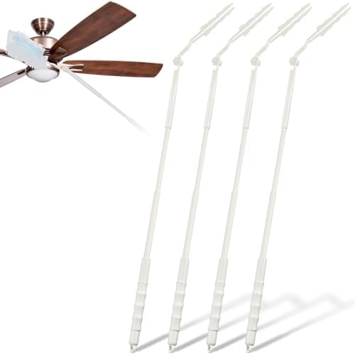 Colingmill 4 Pack Replacement Duster Handles, 3 Ft Extendable, White by Colingmill