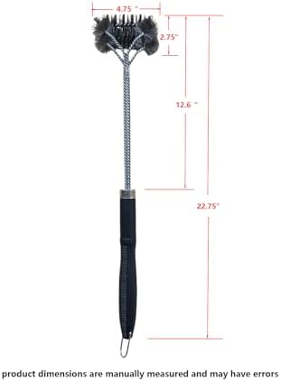SUNRISE Fryer Brush with Long Handle (Stainless Steel with Plastic Handle, Double Brush) - Image 5