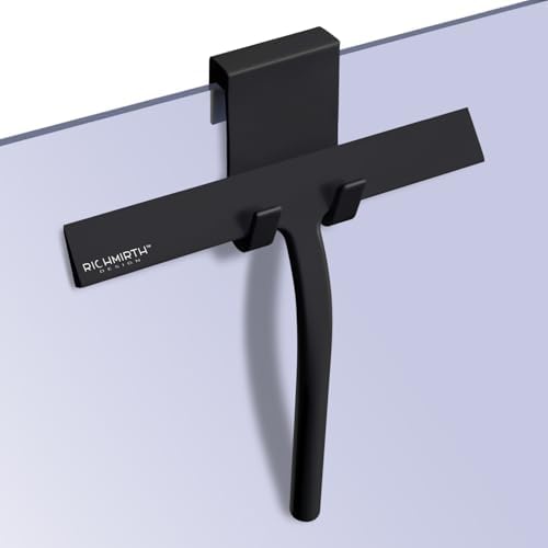 Silicone Rubber Blade Shower Squeegee 9" in Width Window & Car Squeegee for Shower, Glass, Window (Black, 9 Inches) by RICHMIRTH