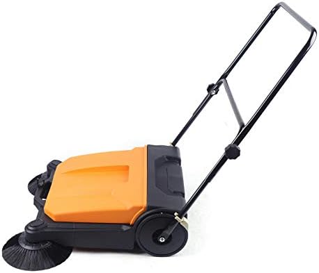 Futchoy Industrial Floor Sweeper 26" 15L Hand-Push Sweeping Sweeper 360° Rotary Sweeper for Indoor Outdoor Orange - Image 4