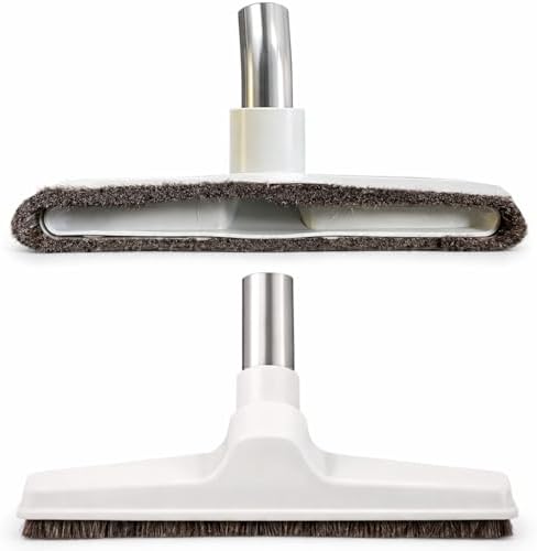 32mm (1 1/4") Horse Hair Metal Neck Floor Brush, 10" Wide Head (White) by MerchandiseMecca