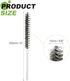 HARFINGTON 6pcs Wire Bore Brush Set 8 Inch Length 9/16 Inch Shank Stainless Steel Bristles Cleaning Brush for Clean Car Part Tube Kitchen Garage - Image 2
