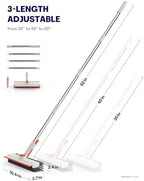 Floor Scrub Brush with Long Handle, 3 in 1 Deck Brush with Squeegee - Image 6