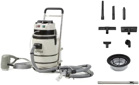Dapper Supply Commercial Wet/Dry Vacuum Cleaner with Steam, Cold Water Extraction & Soap Dispensing Scrub Brush, Complete Accessory Kit for Carpet, Upholstery & Hard Floor Cleaning, 2.5 Gal. Tank - Image 5
