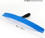 FOSHIO Window Squeegee with 18-Inch Large TPU Blade, All-Purpose Shower Squeegee for Glass Doors, Car Windows, Windshield, PPF Installation, Streak-Free Tile Wall Glass Cleaner Tool - Image 3