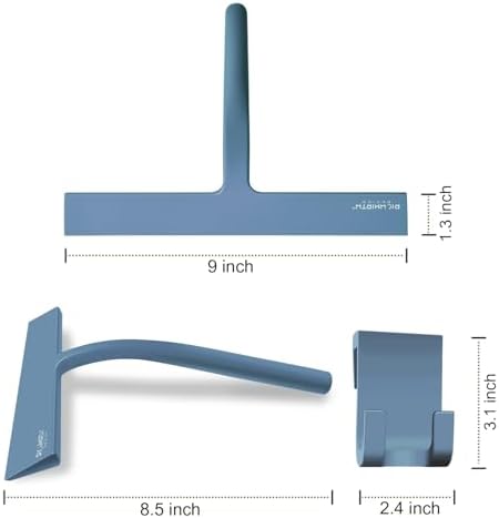 Shower Glass Cleaner Squeegee, 9 Inch Width Silicone Bathroom Squeegee for Shower, Glass, Car Window, Mirror - Green - Image 2