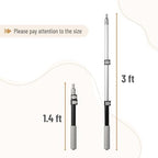 Bates- Telescopic Extension Pole, 3 Ft, Aluminum Alloy, Sturdy Multi-Purpose Extension Pole with Flip-Lock Design for Painting, Dusting and Cleaning - Image 2