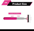 CouTun Car Side Mirror Squeegee, Retractable Car Rearview Mirror Wiper, 38.6in Long Handle Auto Glass Cleaning Tool, Multi-Functional Portable Side Mirror Wiper (Pink) - Image 2