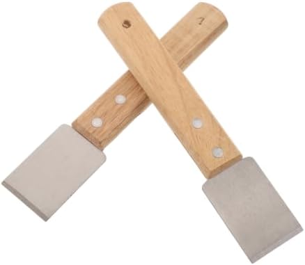 Ipetboom 2pcs Oven Scraper Stainless Steel Cleaning Shovel Wooden Handle by Unknown