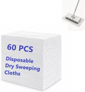 Disposable Dry Sweeping Cloths for KZKR Push Clamp Mop，Compatible with Swiffer Sweeper – 60 Count, 8.6" x 11.8" Refill Pads for Floor Mopping, Dusting & Daily Cleaning (Mop Not Included) by KZKR