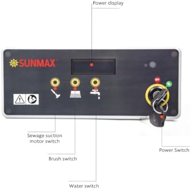 SUNMAX 22" Walk-Behind Floor Scrubber, Lithium Battery - Image 4
