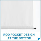 RYB HOME Faux Linen Side Door Curtain - Privacy Window Curtains for Patio French Door Front Door Sidelight Curtain Tie up Shade, 1 Piece, 12W x 72L Inches, Pure White - Image 6