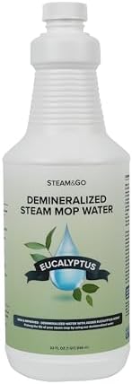 Steam & Go Demineralized Water for Steam Mop, Eucalyptus Mint, 32 oz by SteamandGo