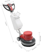 1100W Electric Floor Buffer & Scrubber & Polisher Machine, Multi-functional Floor Cleaning Machine with 2Gal Tank, Heavy Duty Floor Buffer Machine, Commercial Tile Floor Polishing Cleaner Machine - Image 5