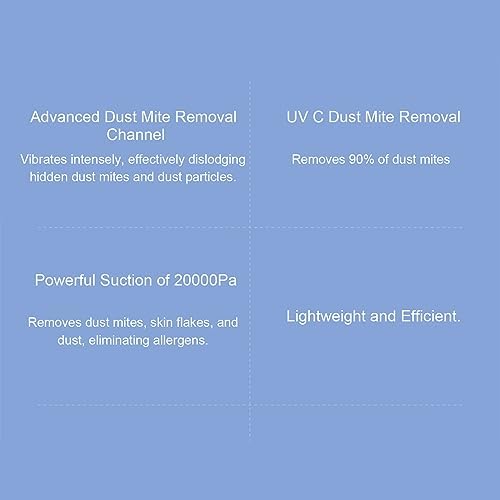 Buachois Bed Vacuum Cleaner 20000Pa Suction Mini Handheld Cordless Rechargeable Mattress - Image 4