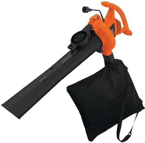 BLACK+DECKER Electric Leaf Blower, Leaf Vacuum and Leaf Mulcher, 3-in-1 300 CFM 210 MPH 12-Amp Handheld Lightweight Corded Electric Combo Kit (BV3100) - Image 6