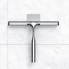 Stainless Steel Squeegee for Shower Glass Doors, 10-Inch All-Purpose Squeegee with Replacement Blade and Matching Hooks Holder, Silver - Image 5
