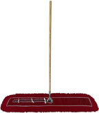 Industrial Dust Mop Kit – Includes 48 Inch Red Twisted Closed Loop Mop Head, Wood Handle, and Heavy-Duty Wire Frame – Commercial Grade for Janitorial & Facility Cleaning - Image 2