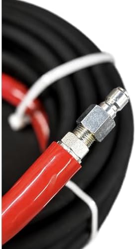 6000 PSI Pressure Washer Hose 3/8 in x 100 ft Black 2-Wire - Image 4