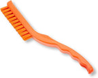 SPARTA Detail Brush Set - Grout & Crevice Brushes with Hanging Hole for Bathroom, Kitchens & Countertop, Plastic, 9 Inches, Orange by SPARTA