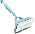 Fdit Telescopic Handle Cleaning Brush with Ergonomic Grip and Microfiber Pad for Home Restaurant Hotel Cleaning, 53 Inch Extendable (Sky-Blue) by Fdit