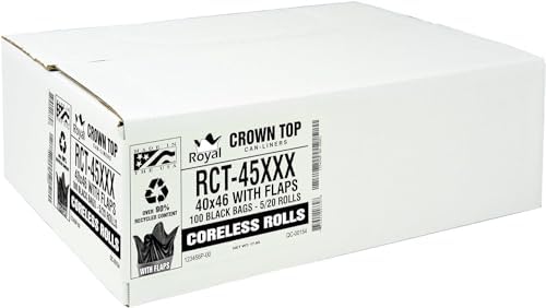Heavy Duty 45 Gallon Trash Bags - (HUGE 100 Pack /w Flap Ties) - 2.0 MIL (Equivalent) 40" x 46" STAR SEAL BOTTOM Thick Garbage Bags for Contractors, Lawn, Leaf, Yard Waste Commercial Kitchen - Image 2