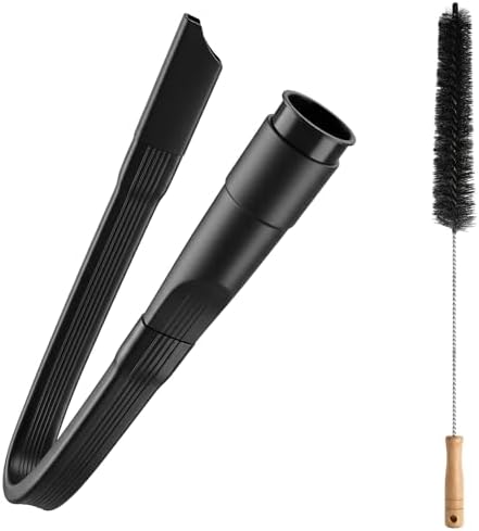 25" Flexible Dryer Vent Cleaner Kit - Household Cleaning Supplies, Refrigerator Appliance Long Coil Brush, Flexible Lint Remover, for Vacuum Hoses All 1-1/4" or 1-3/8" (32mm - 35mm) Vacuum by Unknown