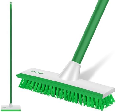 SetSail Floor Scrub Brush with 51-Inch Long Adjustable Handle Brush, Green by SetSail