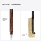 Cleaning Brush, Diveotree Hard Bristle Brush for Deep Cleaning Grout, Sink, Cup, Teapot, Bottle, Blender, Multi-Purpose Brush wih Long Handle for Kitchen (Black) - Image 7