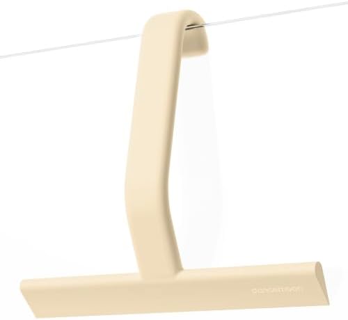 dancemoon JustHang Shower Squeegee with Built-in Hook, 10'' Sand Beige by dancemoon