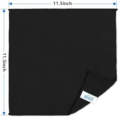 HOMEXCEL Black Microfiber Cleaning Cloth 400 Pack, Microfiber Towel for Cars, Lint Free, Scratch-Free, Highly Absorbent, and Cleaning Rags for House, Window and Glass, Cars, TV Screen 11.5 X11.5 inch - Image 2